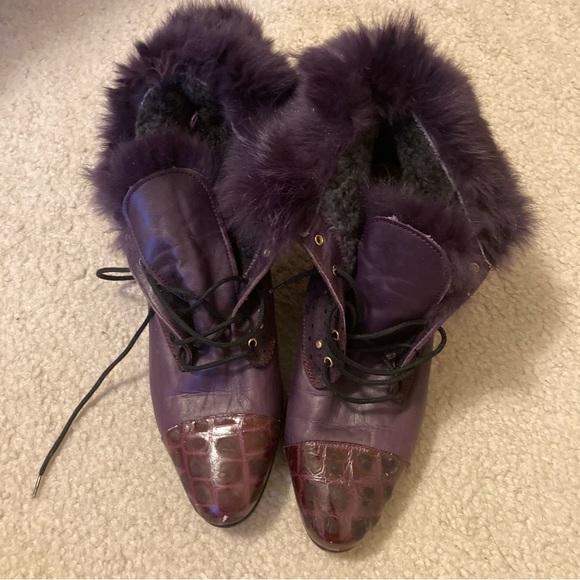 Purple Bally boots - Picture 1 of 4